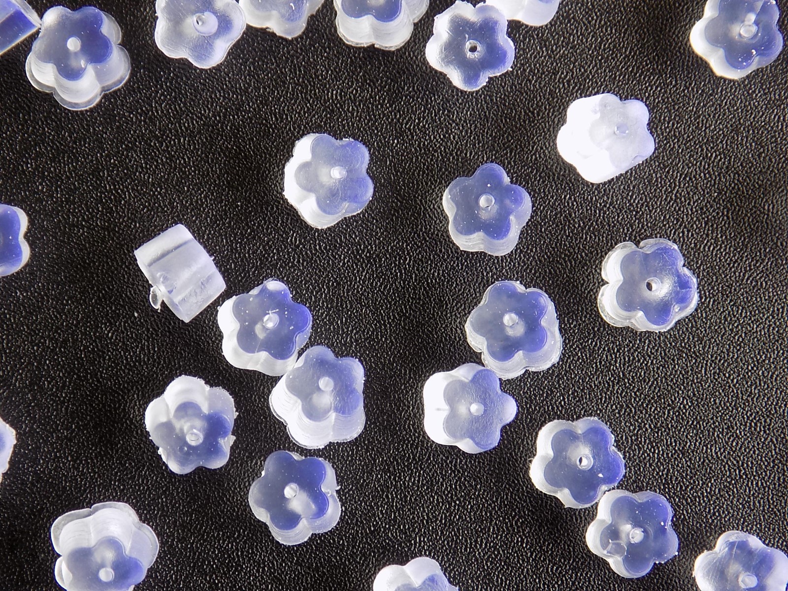 (50 Qty) PLASTIC RUBBER SILICONE EARRING BACK STOPPER EAR POST NUT CAP HOOK 5mm