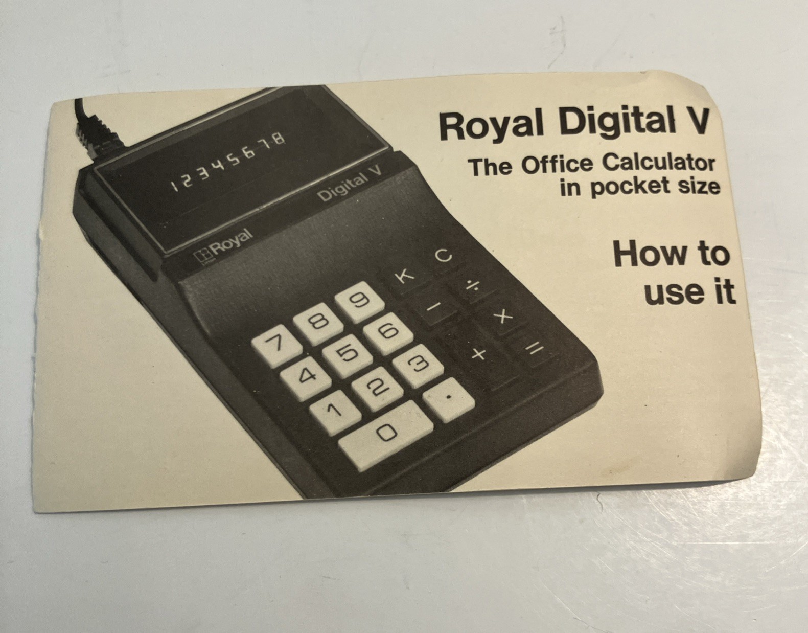 VTG Litton Royal Digital V Calculator w/Charger, Manual, Case RARE TESTED/WORKS!