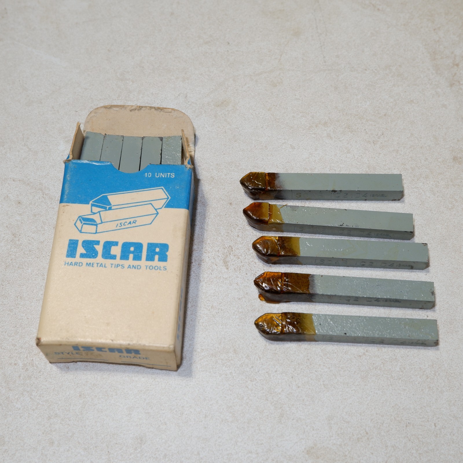 Carbide Tool Bit, 1/4 sq, D4, Grade IC2 - ISCAR - Box of 10 - FreeShip