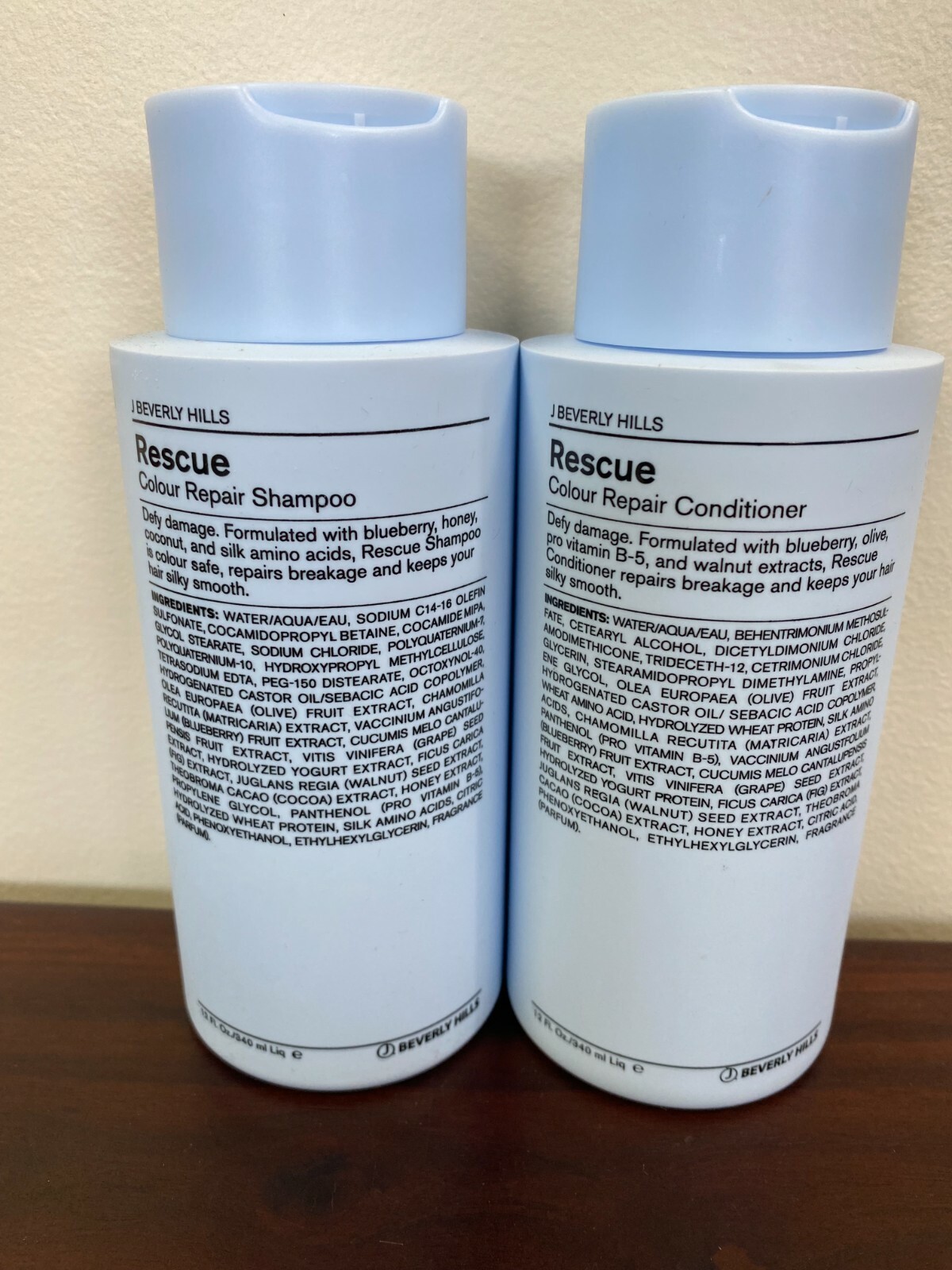 J BEVERLY HILLS RESCUE ANTI AGING SHAMPOO & CONDITIONER SET - 12oz