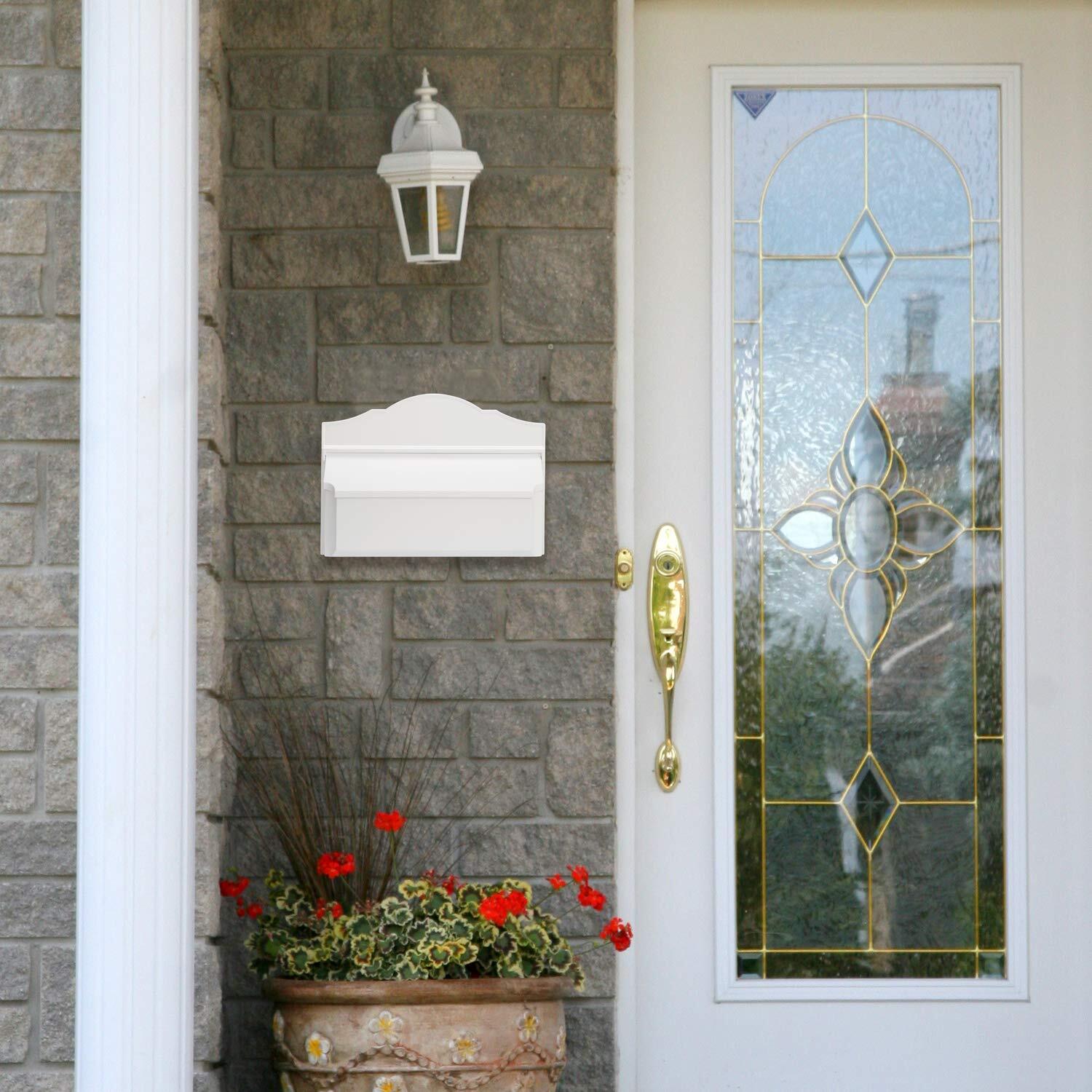 16602 Colonial Wall Mailbox White