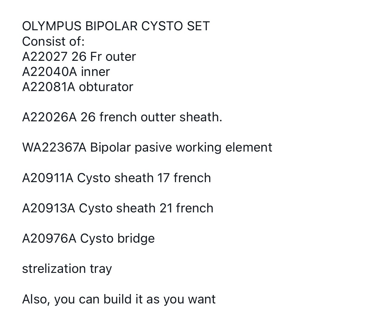 Olympus A22021A Rotatable Outer Sheath With 2 Stopcocks, 27 Fr