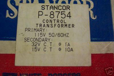 STANCOR P-8754 CONTROL TRANSFORMER NEW