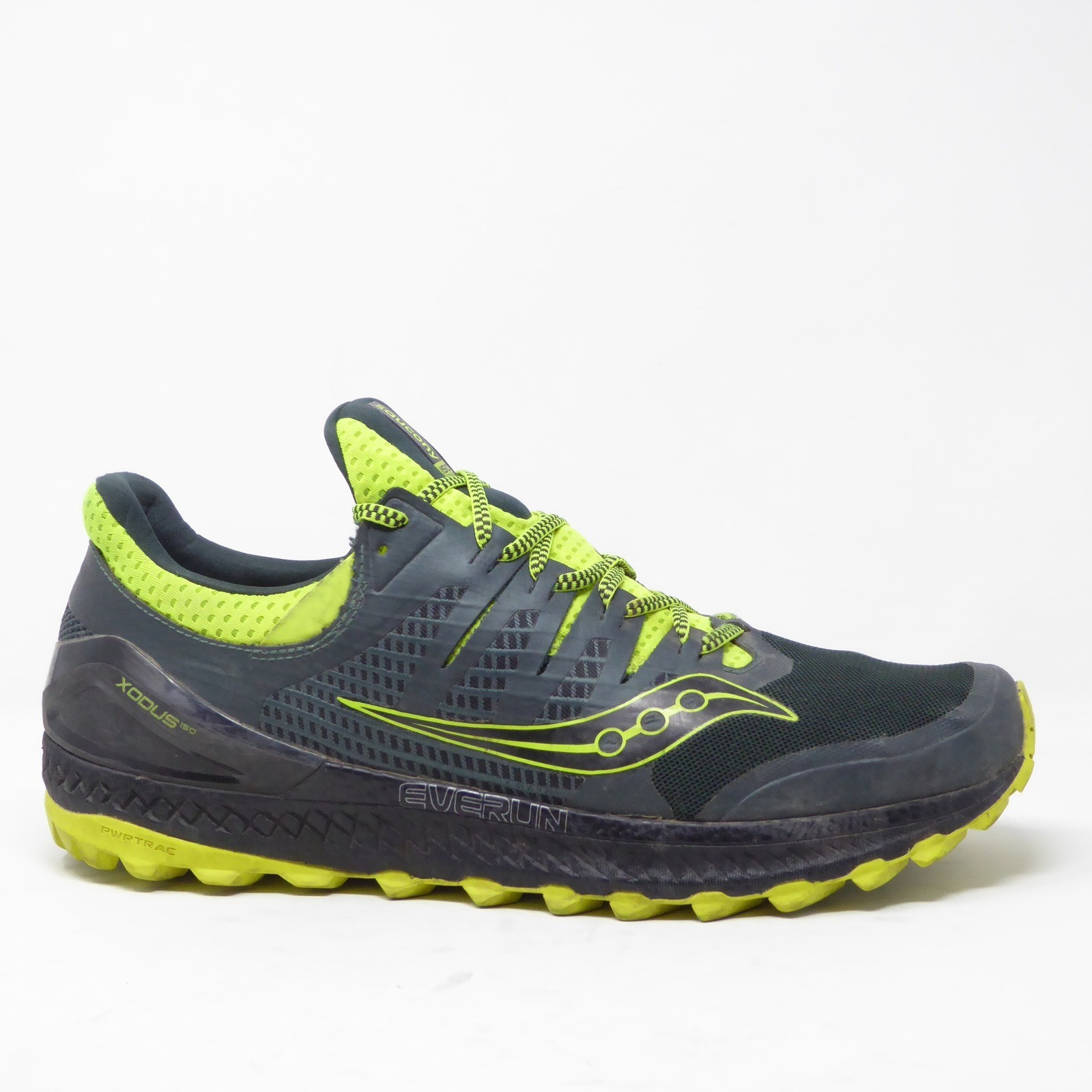 Saucony Xodus ISO 3 Mens Trail Running Shoes Sneakers Black Neon Yellow 12.5