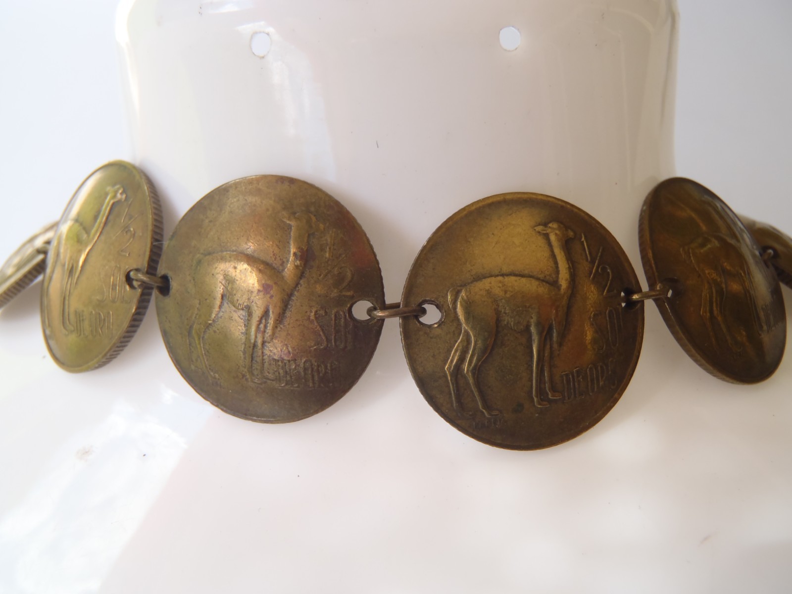 Peruvian Peru Coin Bracelet