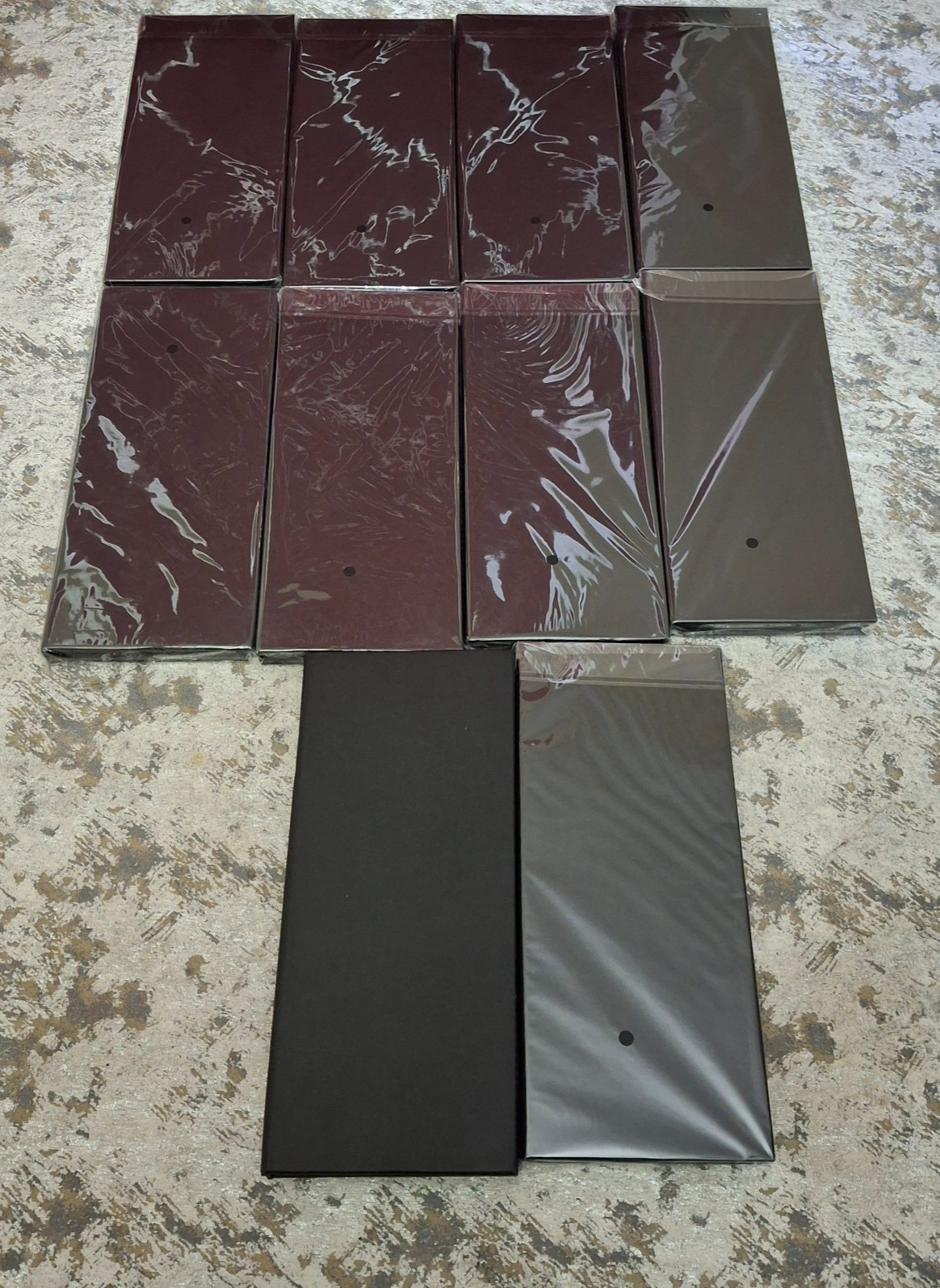 AMGSH Restaurant Menu Holders 10-Pack Wine Menu 4-View 12" x 5" Black Covers