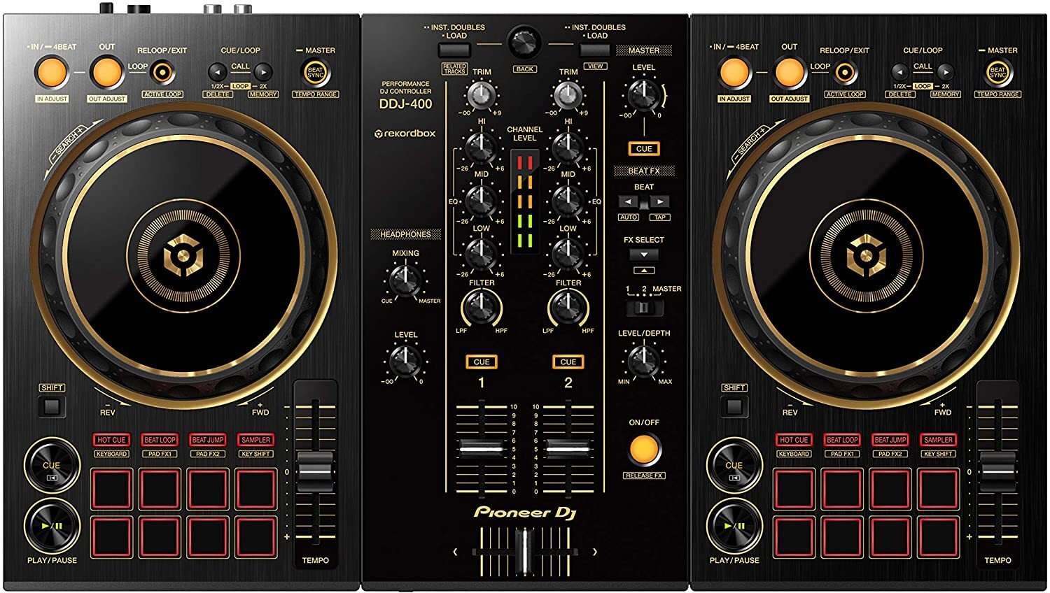 Pioneer DJ Performance DJ Controller DDJ-400-N  Limited Gold Model