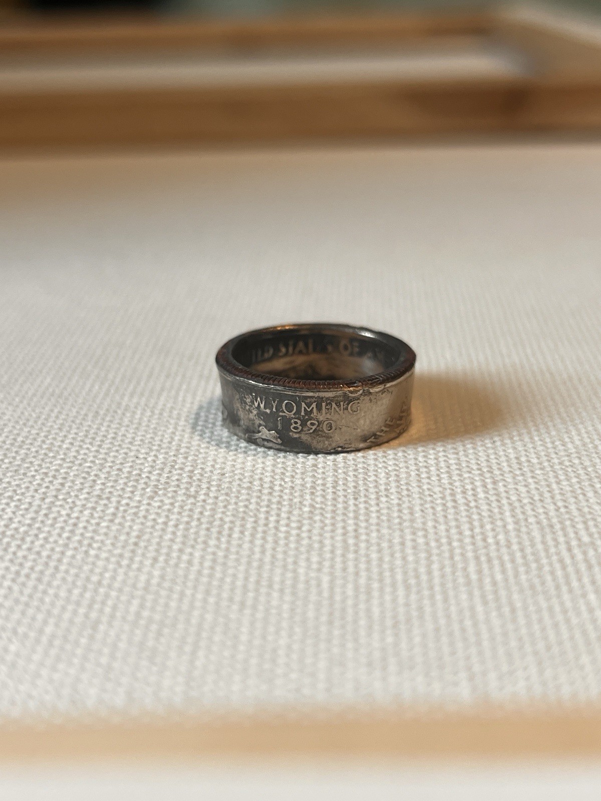 Handmade Wyoming Quarter Ring Size 6
