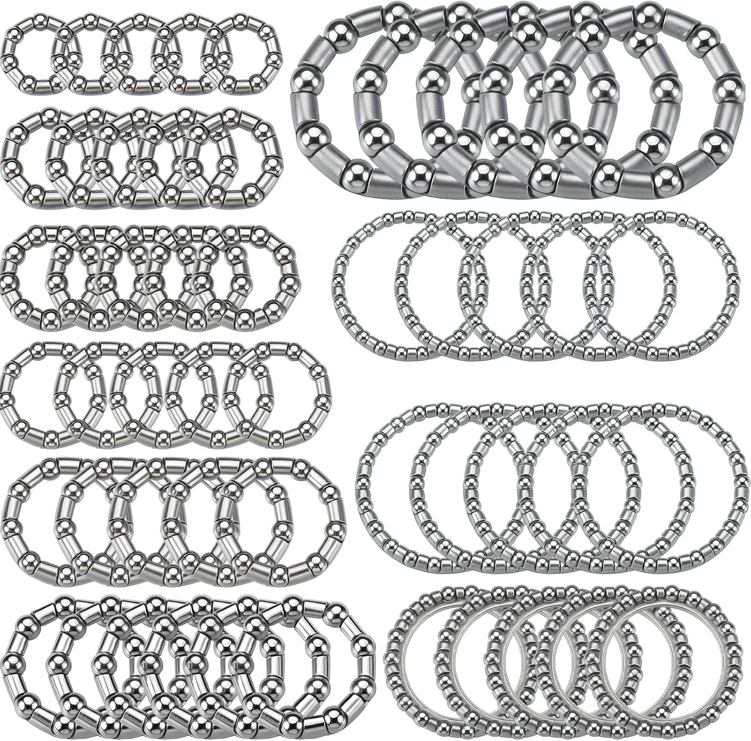 5 Sets Bike Ball Bearing Kit (10 Sizes) Headset Retainer & Crank Caged Wheels 4-