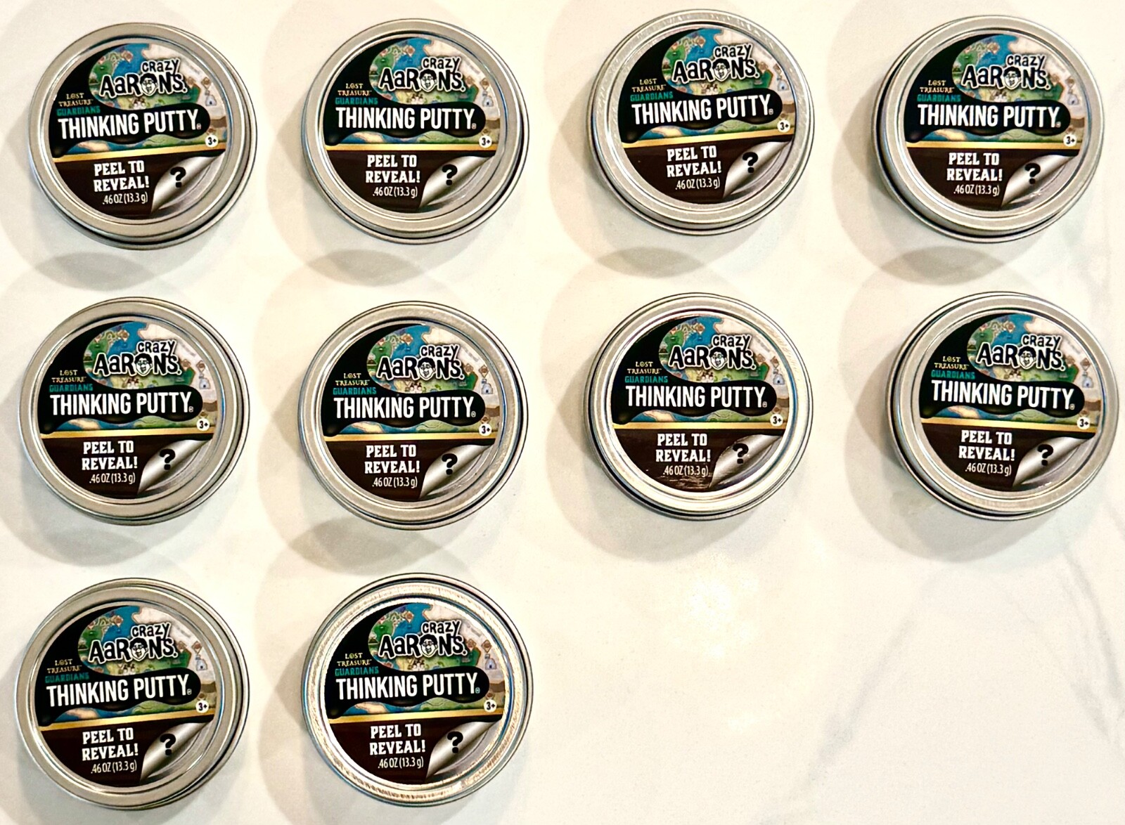 Complete Set - Aaron's Crazy Thinking Putty Lost Treasure Guardians Brand New
