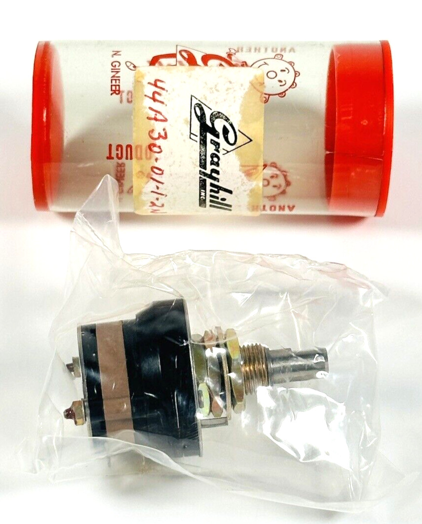 Grayhill 44A30-01-1-2N Rotary Switch 1 Deck 1 Pol 2 Pos Non-Shorting - NEW!