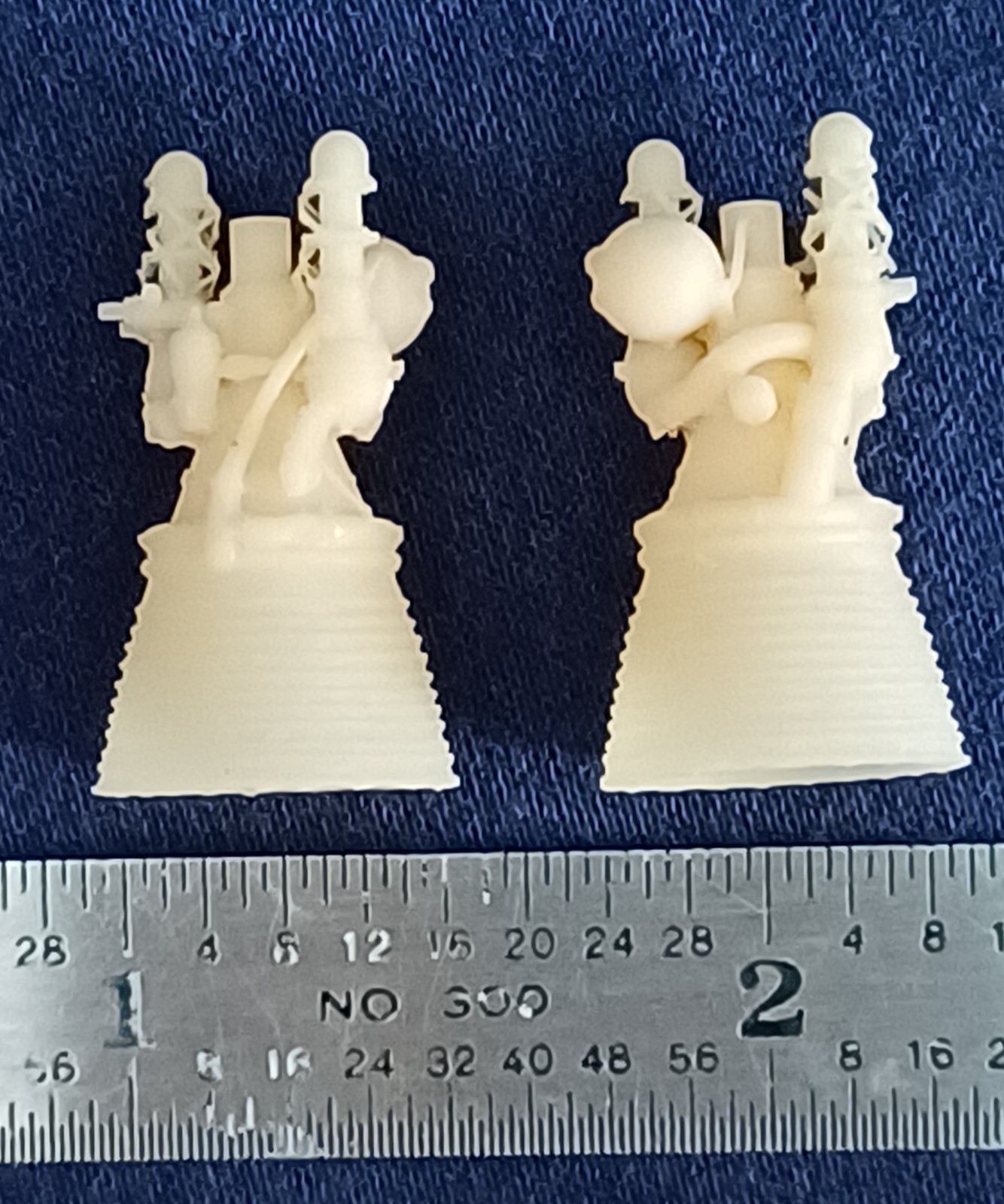 Set Of 6 Saturn V J2 Engines For 2nd And 3rd Stage 1/144  Scale.  Resin Upgrades