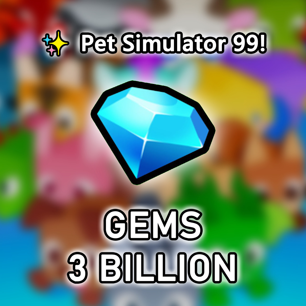 ✨Pet Sim 99✨3B✨✨Gems✨PS99✨ PS99 Diamonds
