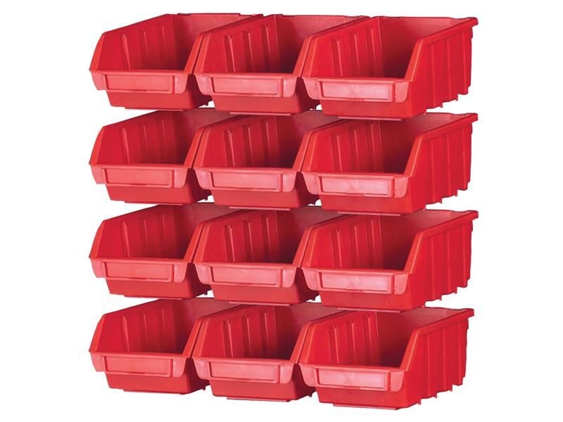 Faithfull - 12 Bacs de rangement en plastique