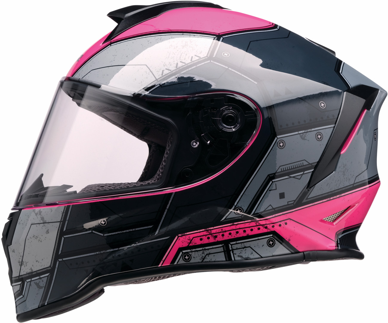 Z1R Youth Warrant 2.0 Helmet - Sentinel - Black/Pink - Medium 0102-0296