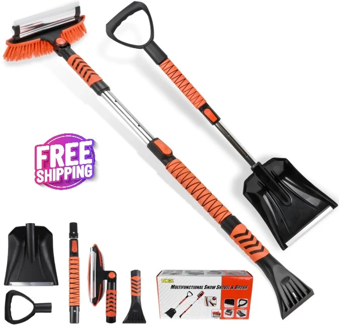 Cepillo Para Nieve Y Raspador De Hielo Extensible De 42" Cepillo Raspador NUEVO