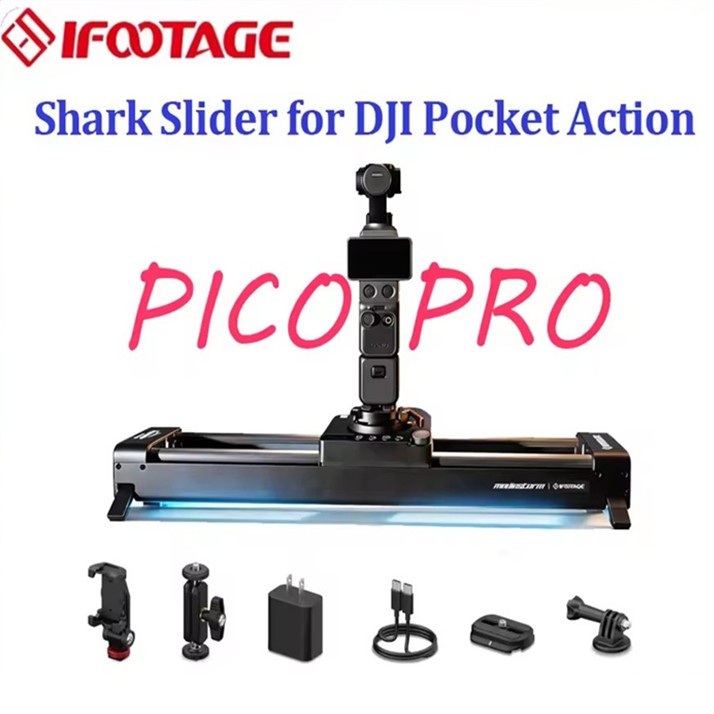 IFOOTAGE Shark Slider PICO PRO 4-Axis Motorized Camera Tracking Slider Rail APP