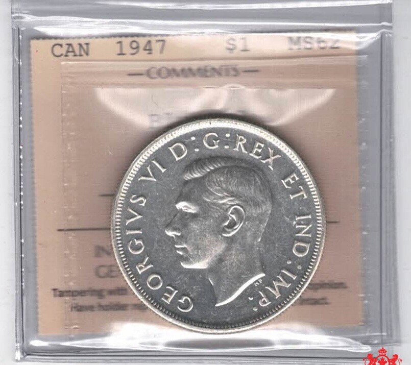 1947 Canada 1$ Blunt 7 - ICCS MS62 - XXP 397