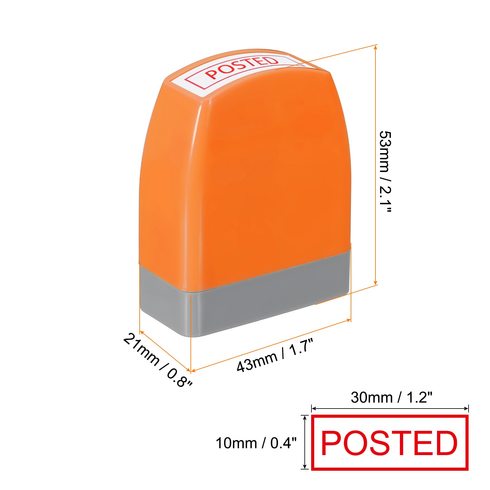 Posted Notice Stamp Self Inking, Office Stamps Pre Inked, Orange