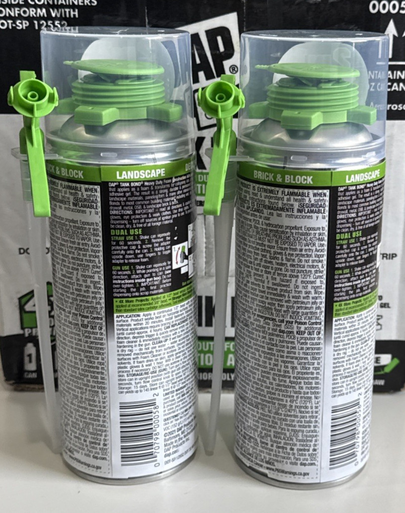 2 DAP Tank Bond Polyurethane Off-white Multi use Exterior Construction Adhesive