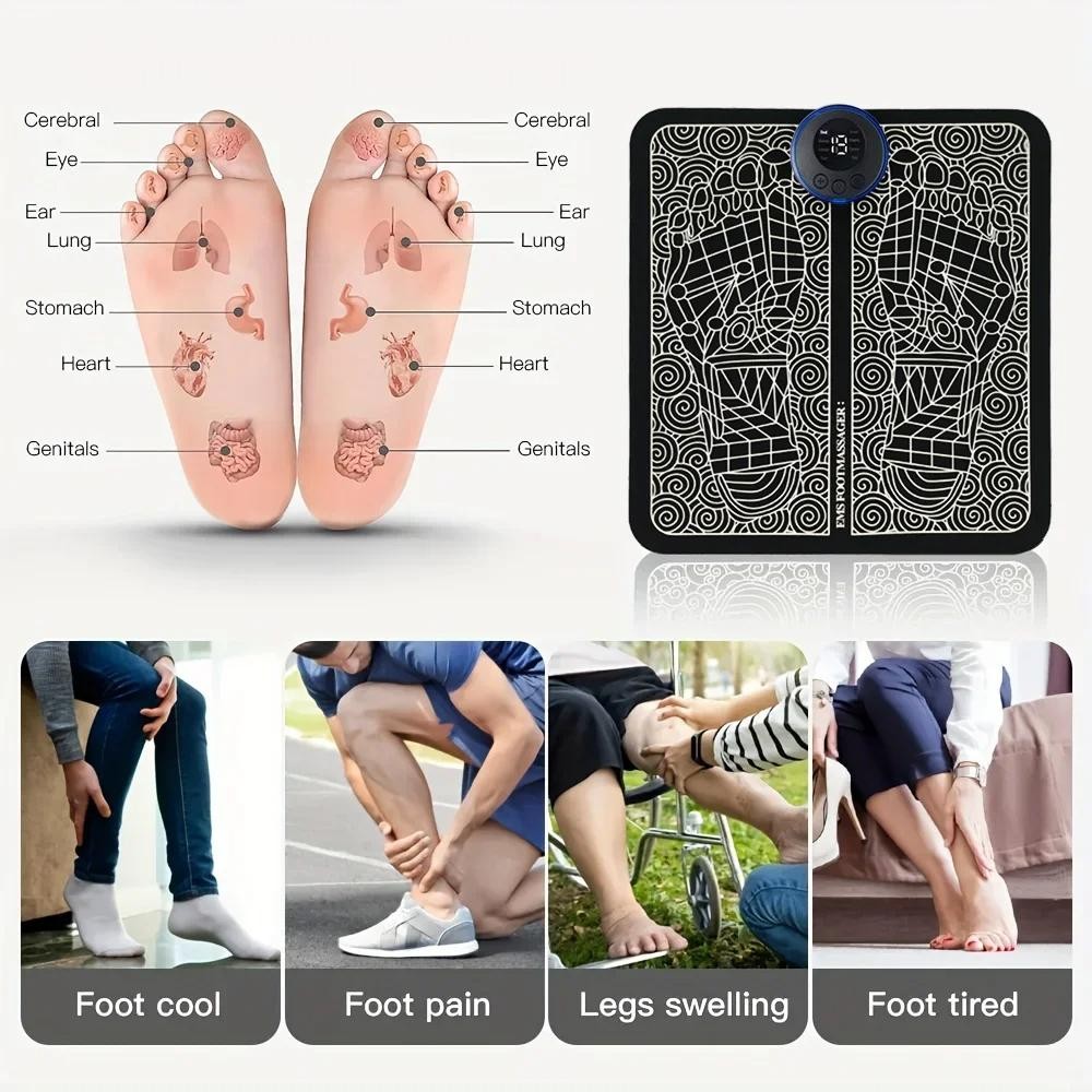Electric Foot Massager Pad Muscle Massage Relaxation Trainer for Massage Fitness