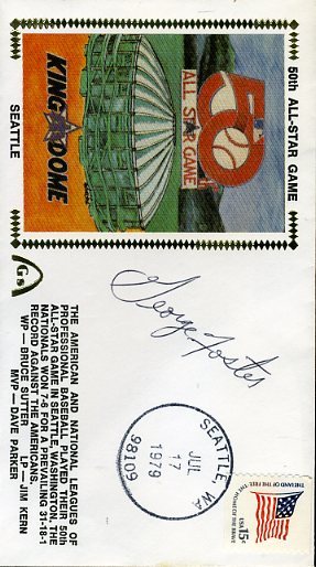 George Foster Signed Jsa Cert Sticker All Star Fdc Autograph