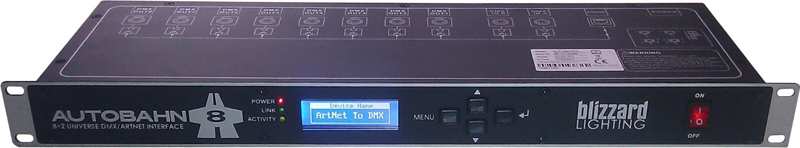 Blizzard Autobahn 8 / Rack mount 8+2 Universe DMX/Artnet Interface / MAKE OFFER!