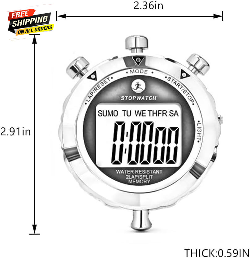 Stopwatch Timer, Digital Stop Watch with 0.01Second & 0.001Second Timing ✅