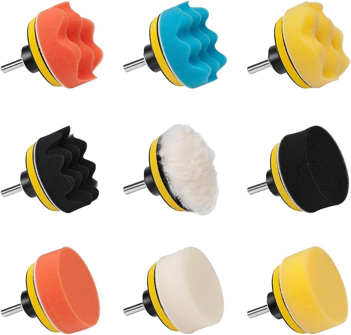 4 Inch 24 Pieces Buffing Polishing Pads, Foam Drill Polishing Pad Kit 24 Pieces