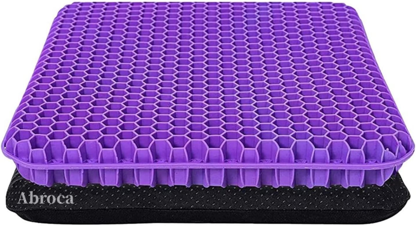 Ergonomic Gel Seat Cushion for Back and Tailbone Pain Relief - Breathable Design