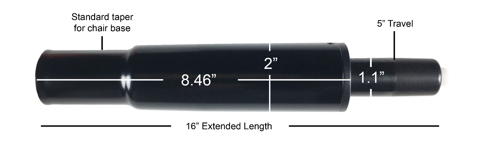 Gas Lift Cylinder for Steelcase Leap v1 Chair - FREE SHIPPING - S6195-SCL