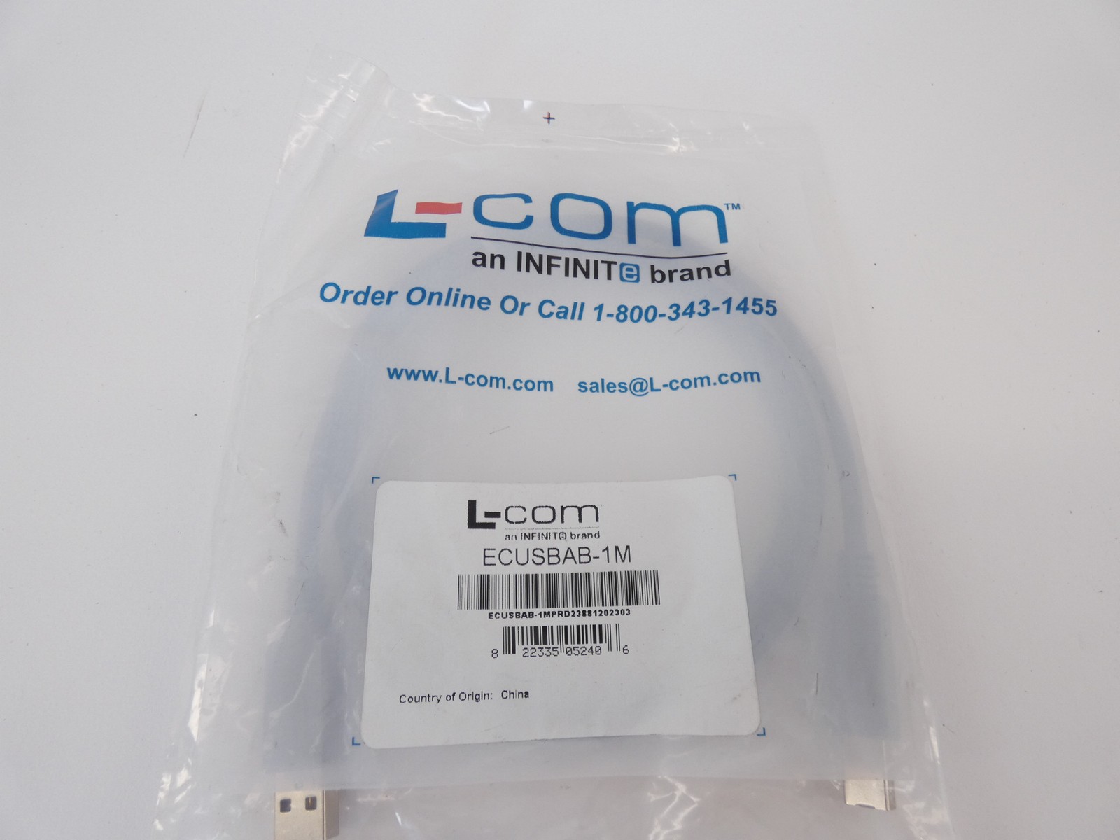 L-Com ECUSBAB-1M Deluxe USB Cable - NEW Surplus!