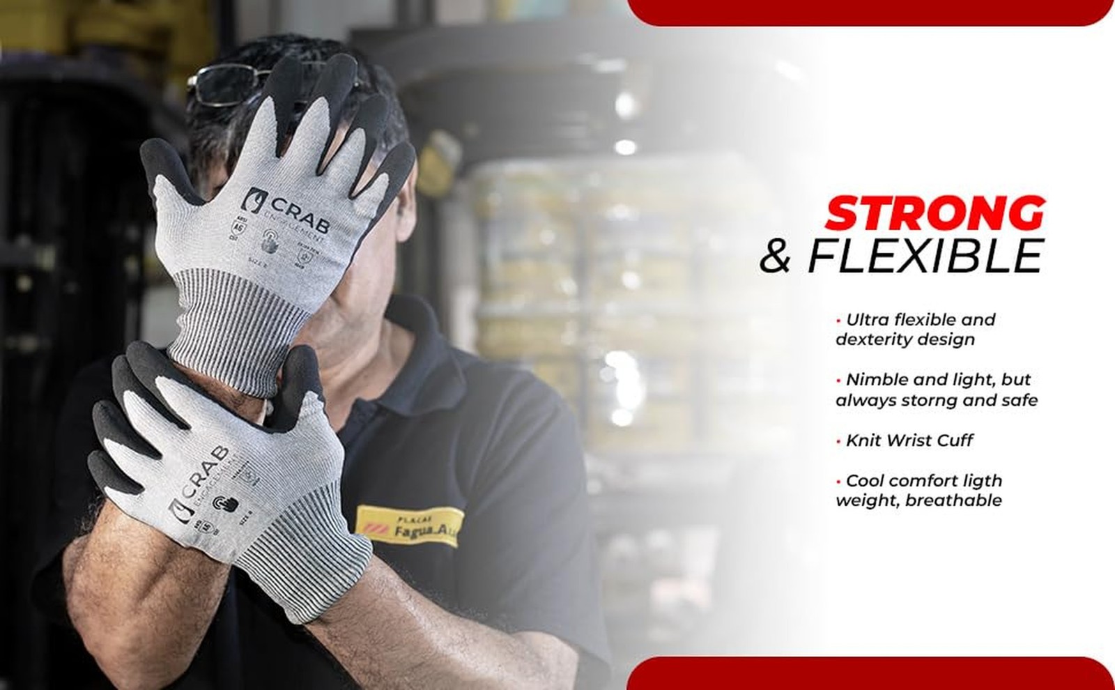 Working Gloves Nylon Ultra-elastic With Nitrile Microfoam Coating, Heavy Duty...