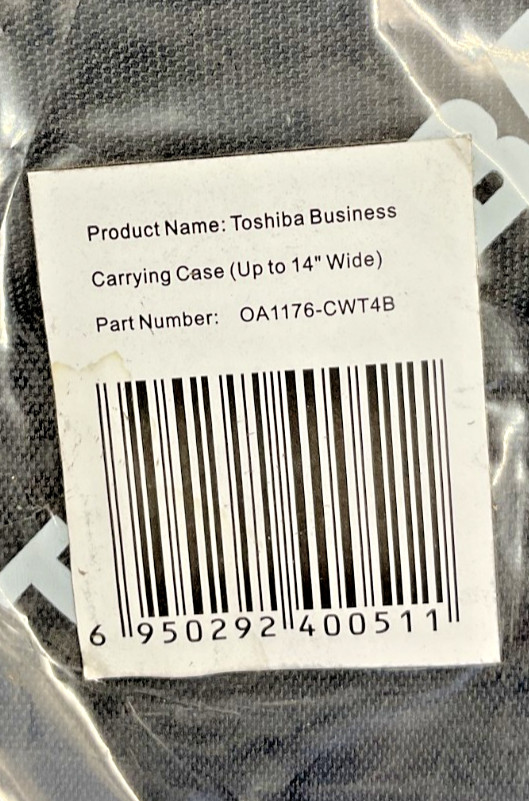 Toshiba Business Notebook Carrying Case 14" OA1176-CWT4B  ✅❤️️✅❤️️ NEW!