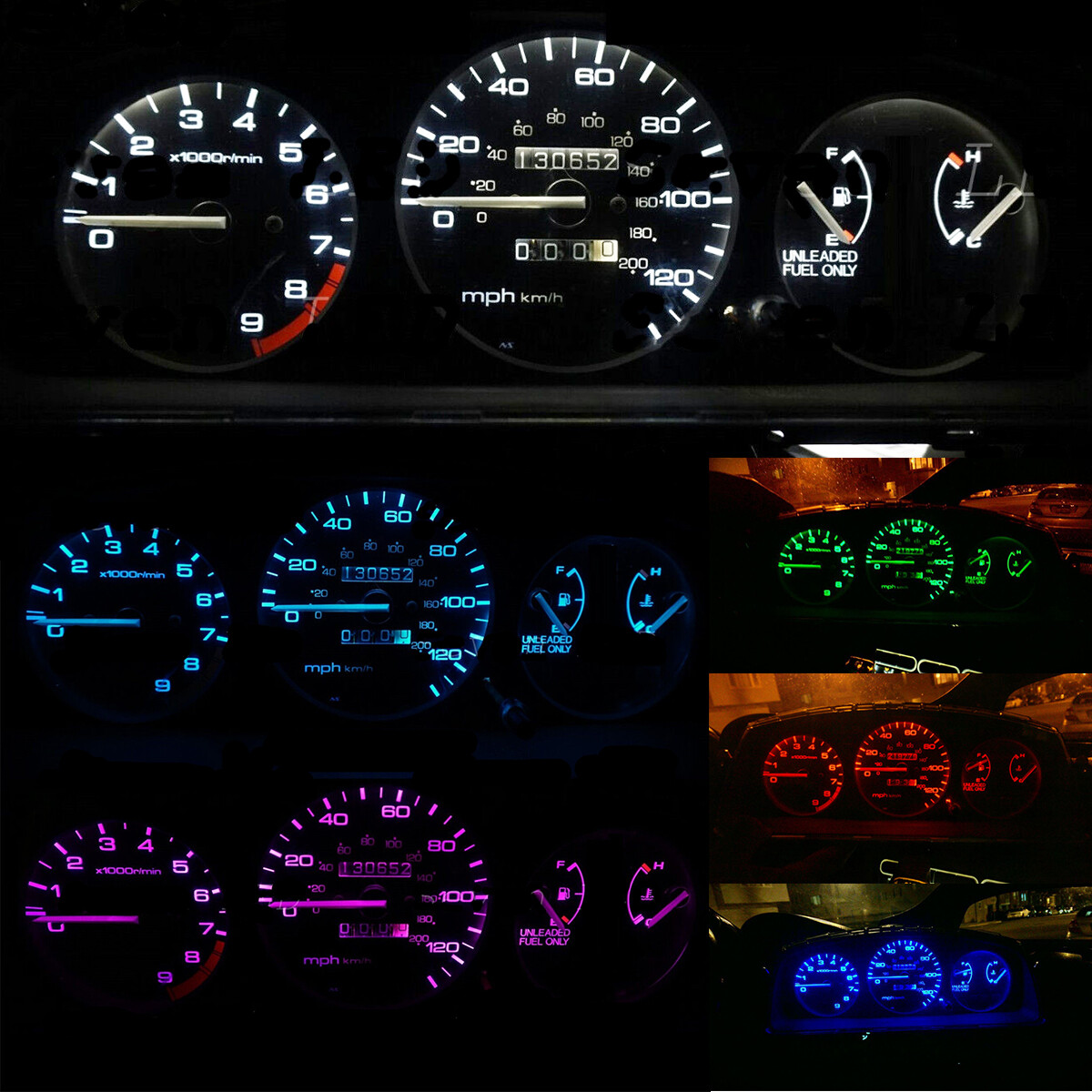 Dash Instrument Cluster Gauge SMD LED LIGHT BULBS KIT Fits 2002-2006 Honda CRV