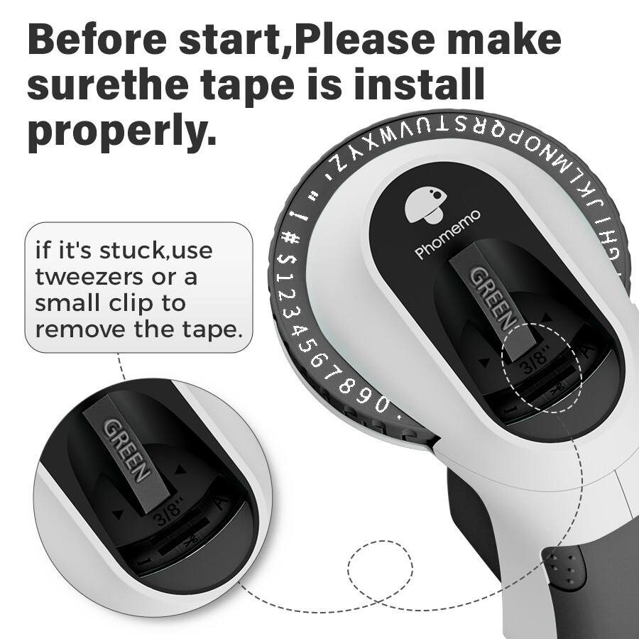 Phomemo Embossing Label Maker with 6PK Label Tapes 9mm E975 Junior Embosser