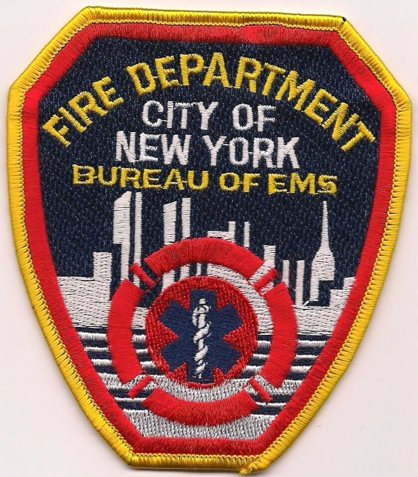 New York City Bureau of E.M.S. (4" x 4.5" size) fire patch