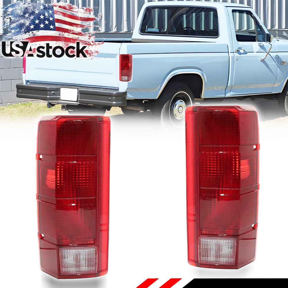 2X Red Tail Lights Assembly For 80-86 Ford F-150 F-250 F-350 Bronco 80-83 F-100
