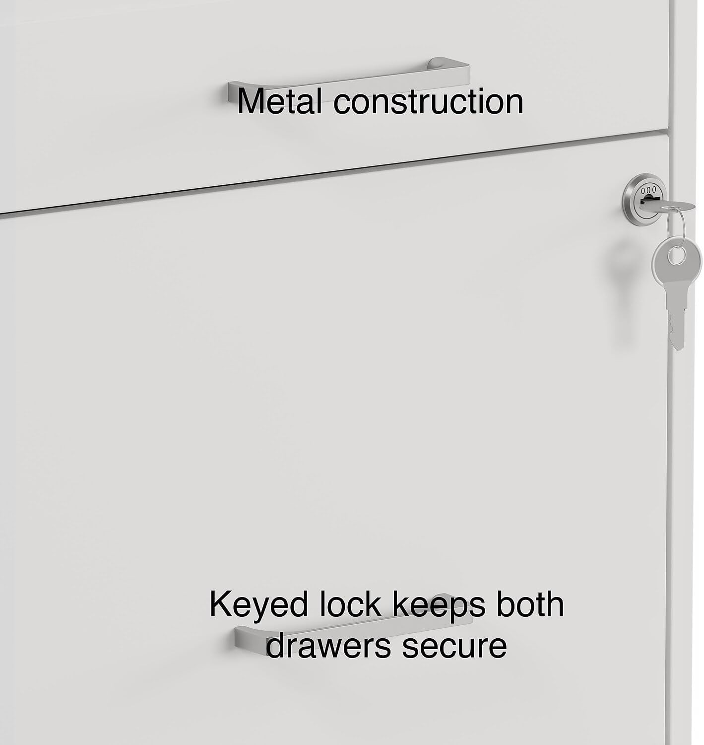 White, D W H, Lockable & Mobile, Letter Size Documents, Staples 3-Drawer