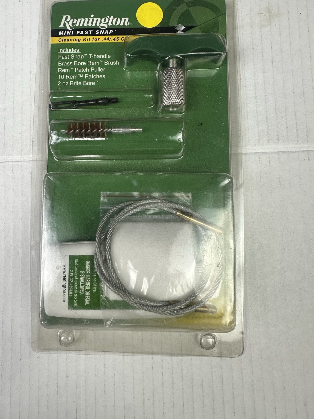 REMINGTON MINI FAST SNAP CLEANING KIT FOR .44/.45 CAL
