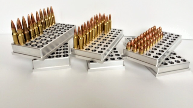 357 Magnum Ammo Reloading Block Solid Aluminum 50 rounds