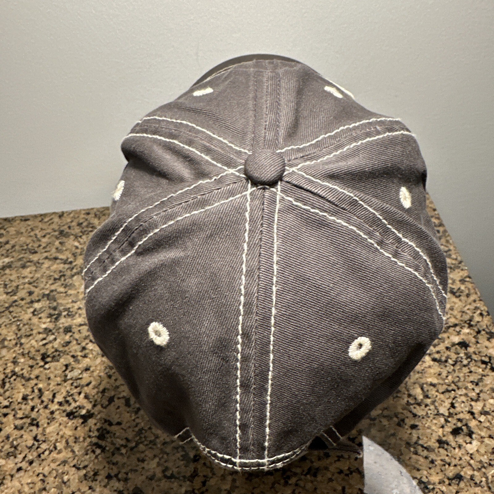 Beck’s One Size Fits All Gray with White Stitching Hook and Loop Hat