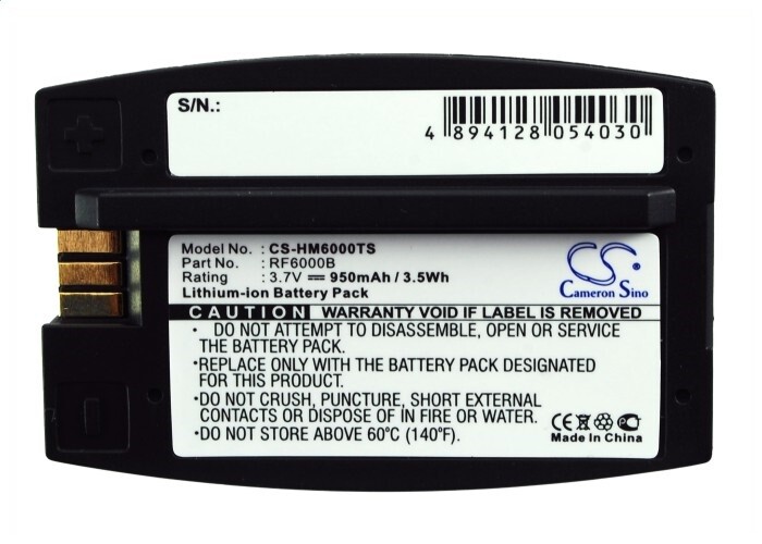 950mAh BatteryFor HME Com6000,HS400,HS500,RFT,SYS6000/SYS6100,Wireless IQ HS6000