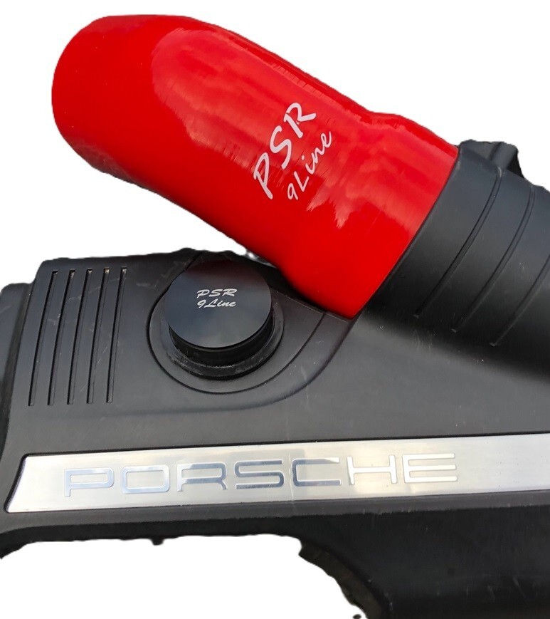 Porsche 997 911 Air Box Resonator Bypass Modification Plug & Red Induction Pipe