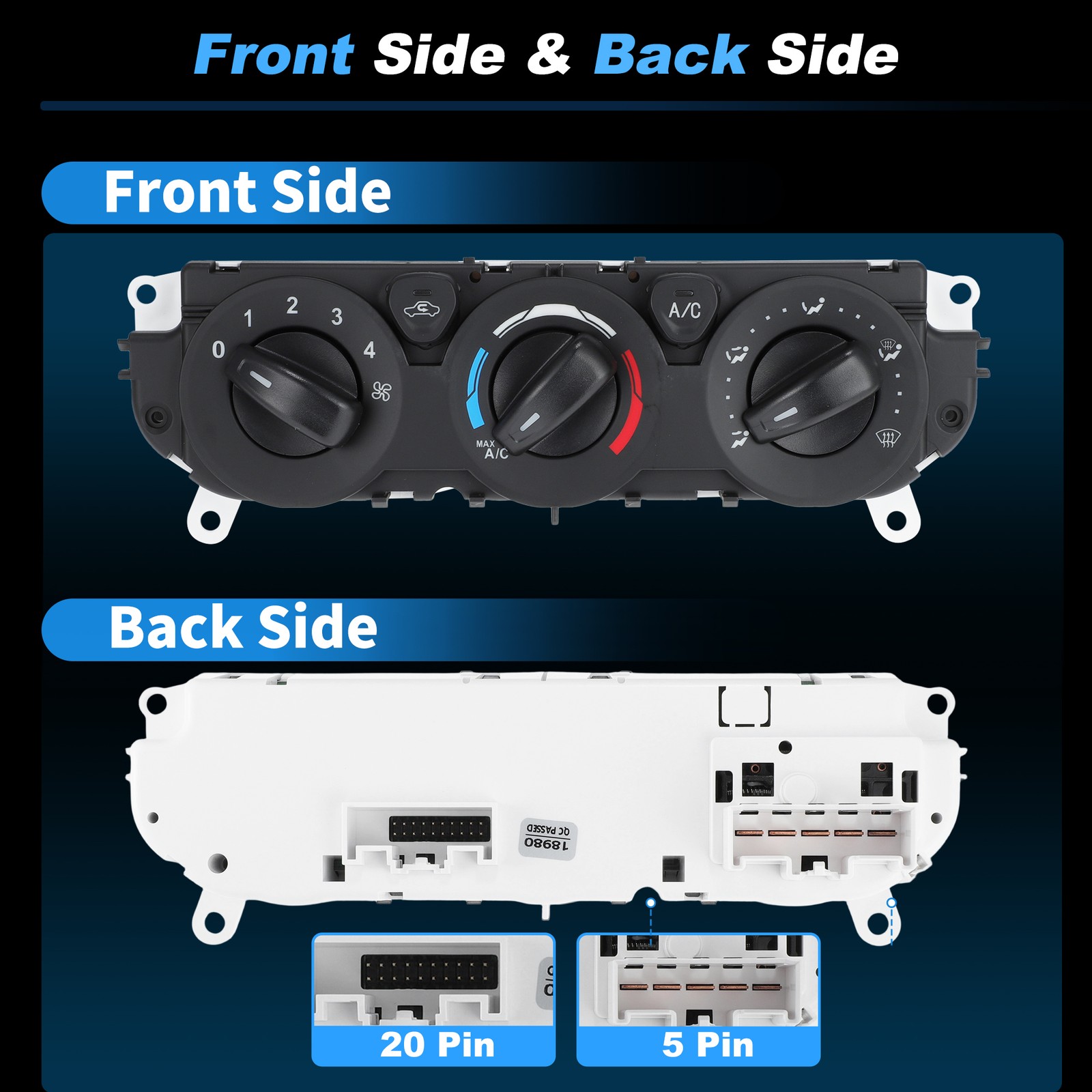 A/C Heater Climate Control Module Panel CK4Z-19980-A for Ford Transit 2015-2019