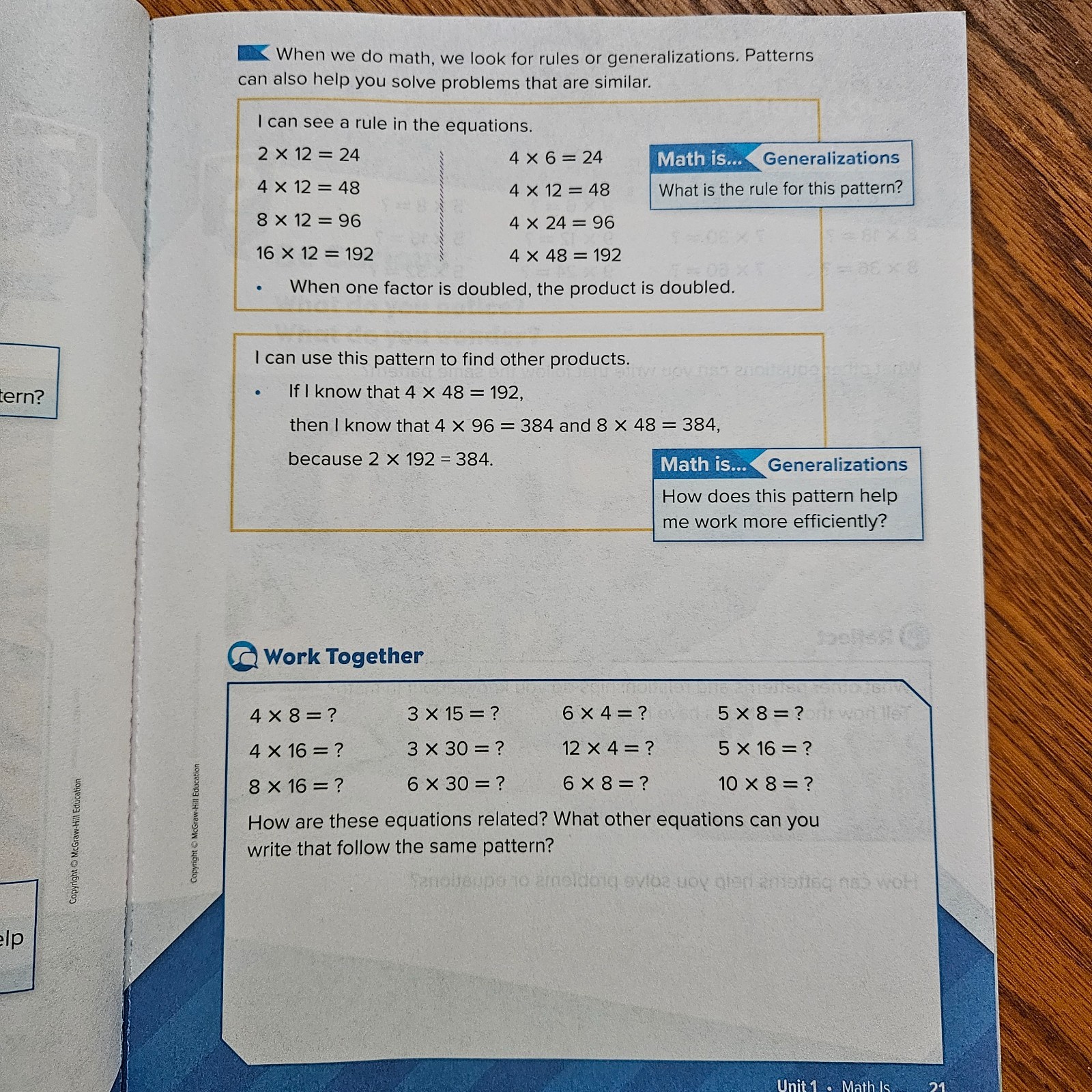 Reveal Math Grade 5 Student Ed Vol 1 Multiplication Division Decimals Volume
