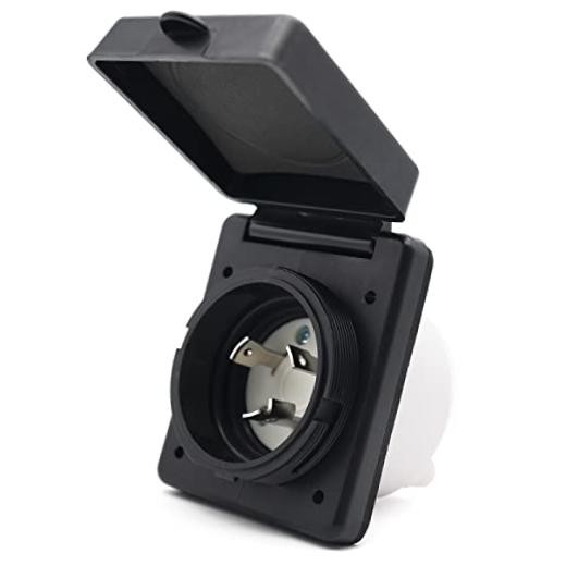 Shore Power Inlet NEMA L5-30P 125V Twist Locking Plug with Cover for 30 Amp