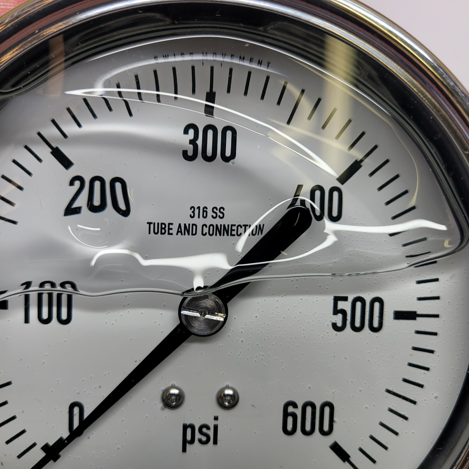 Wika 4" 8101TF1Z Liquid Filled Gauge 600psi