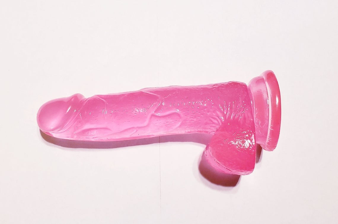 Realistic Pink 8" Silicone Dildo Body Safe Suction Cup Girthy
