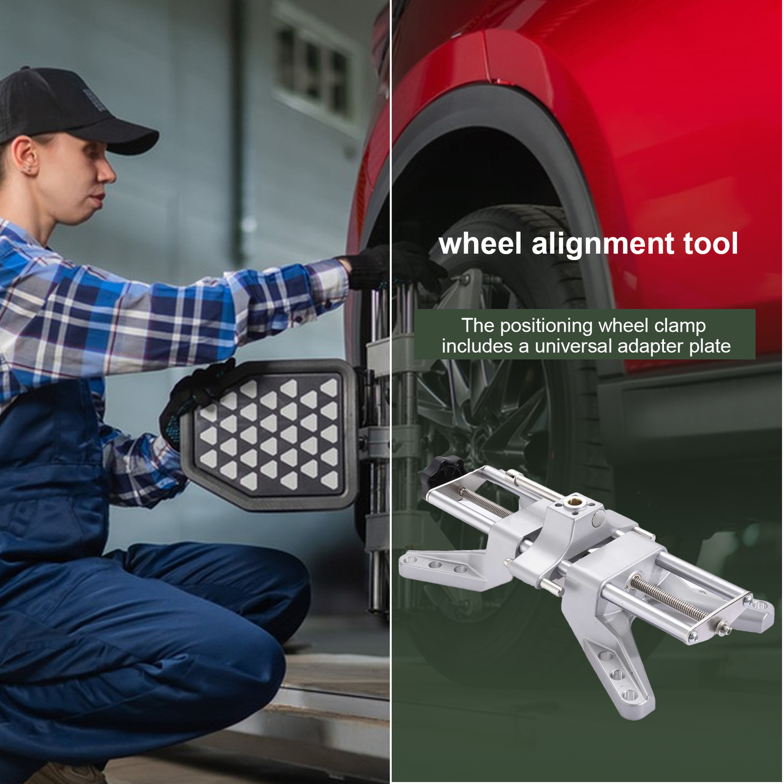 3D Wheel Alignment Rack Tool For Camber Caster Gauge Adapter Rim Clamp Mount US